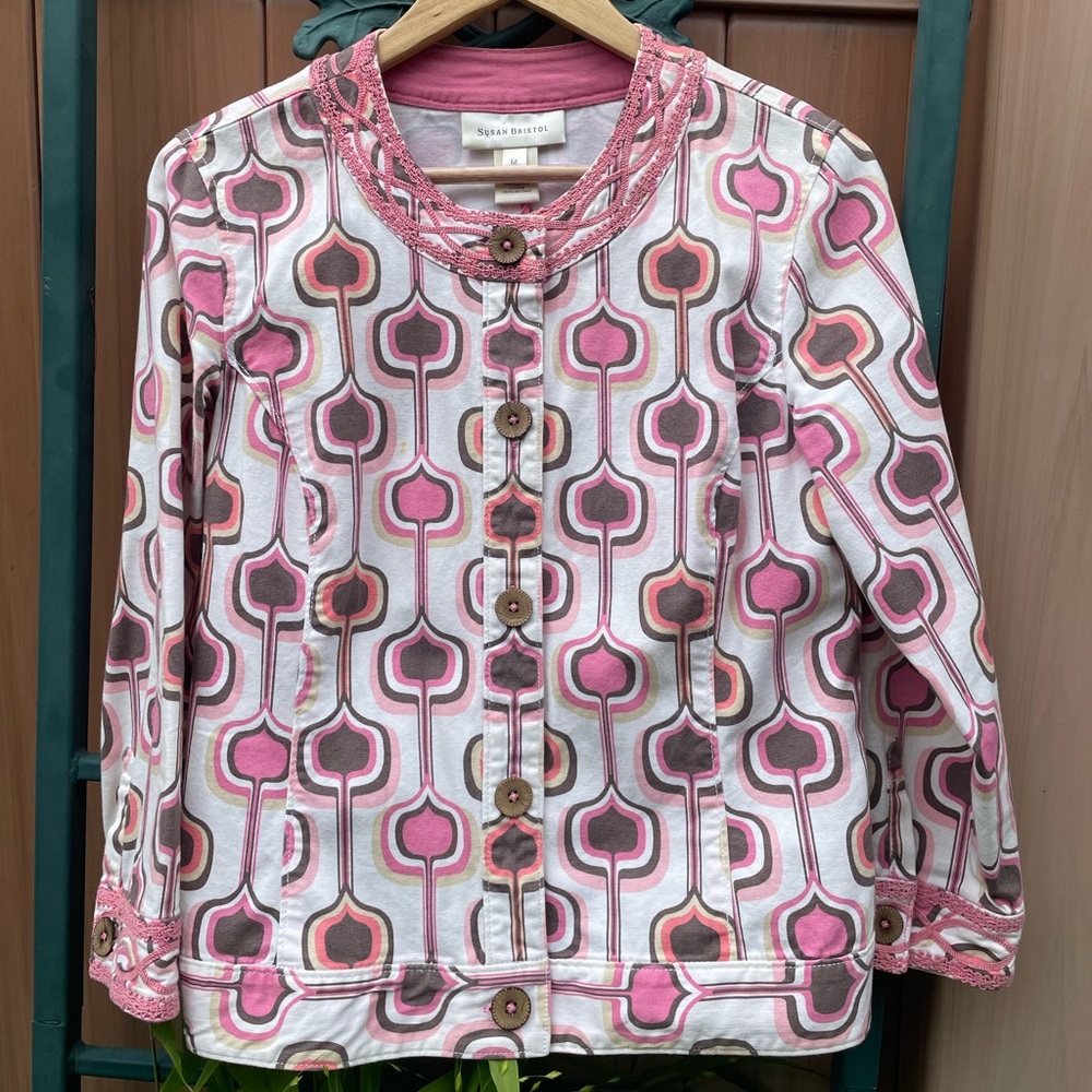 Y2K Jacket/blouse with decorative collar and sleeves